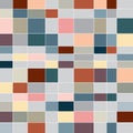 Checkers, Seamless geometric background. Abstract vector Illustration. Mosaic. earthtones Royalty Free Stock Photo
