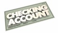 Checking Account Banking Money Words