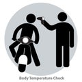 Checking body temperature icon Royalty Free Stock Photo