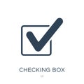 checking box with a checkmark icon in trendy design style. checking box with a checkmark icon isolated on white background.