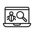Checking bug Isolated Vector icon which can easily modify or edit Royalty Free Stock Photo