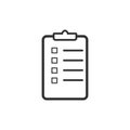 Checking, checklist, document, list, verification icon. Vector illustration, flat design.