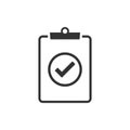 Checking, checklist, document, list, verification icon. Vector illustration, flat design.
