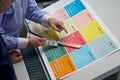 Checking Colour on press Royalty Free Stock Photo