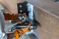 Checking defect in welded with process Magnetic Particle TestingMT of Non-Destructive TestingNDT