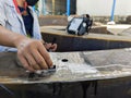 Checking Defects in Welded add Joints to Steel Plate with Process Ultrasonic Testing (UT) of Non-Destructive Testing