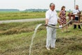 Checking of irrigation system in the Gomel region of Belarus.