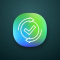 Checking process app icon Royalty Free Stock Photo
