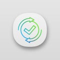Checking process app icon Royalty Free Stock Photo