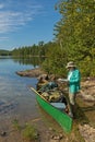 Checking the Route on a Beautiful Wilderness Lake