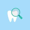 Checking teeth flat icon Royalty Free Stock Photo