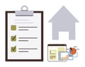 Checklist and Analytics Tools Depicting Home Management and Performance Tracking Royalty Free Stock Photo