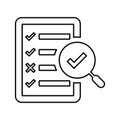 Checklist, Audit Test Icon. Outline Design