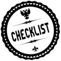 CHECKLIST black stamp.