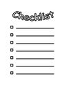 Checklist, blank template. Vector digital planner illustration design new Royalty Free Stock Photo