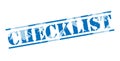 Checklist blue stamp Royalty Free Stock Photo