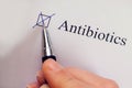 Checklist box - Antibiotics. Check form concept Royalty Free Stock Photo