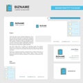 Checklist Business Letterhead, Envelope and visiting Card Design vector template