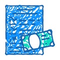 checklist check icon doodle illustration