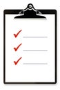 Checklist on Clipboard Royalty Free Stock Photo