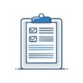 Checklist Clipboard with Checked Boxes and Lines Illustration for Task Management Royalty Free Stock Photo