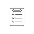 Checklist or clipboard line outline icon Royalty Free Stock Photo