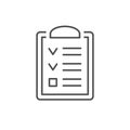 Checklist or clipboard line outline icon Royalty Free Stock Photo