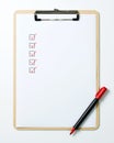 Checklist on clipboard Royalty Free Stock Photo
