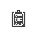Checklist clipboard solid icon Royalty Free Stock Photo