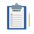 Checklist clipboard vector template Royalty Free Stock Photo