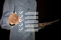 checklist Complete the performance review digital form checklist.business people using evaluation questionnaire evaluation