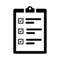 Checklist, complete task icon / black color