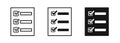 Checklist, complete tasks, to-do list icons set. Flat design graphic elements