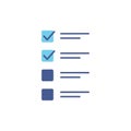 Checklist with Completed and Pending Tasks Royalty Free Stock Photo