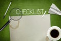 Checklist concept on green blackboard with empty Royalty Free Stock Photo