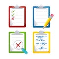 Checklist Dashboards Survey Icon Set. Vector