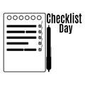 Checklist Day, idea for a poster, banner, flyer or postcard