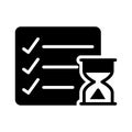 Checklist deadline glyph flat vector icon Royalty Free Stock Photo