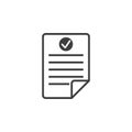 Checklist document icon graphic design template vector