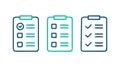 Checklist Document Icons for Task Management, vector design Generative AI Royalty Free Stock Photo