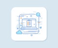 Checklist Document line icon. File sign. Vector