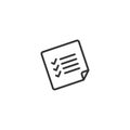 Checklist document line icon in simple design on a white background