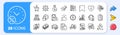 Checklist, Dollar target and Loan percent line icons. For web app, printing. App line icons. Vector