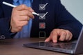 Checklist and filling survey form online. Document management system, DMS