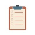 Checklist flat design icon. Vector illustration Royalty Free Stock Photo