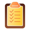 Checklist flat icon. Checkboard color icons in trendy flat style. List gradient style design, designed for web and app