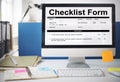 Checklist Form Document Data Information Contract Concept