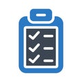 Checklist glyph colour vector icon