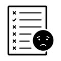 Checklist Glyph Style vector icon which can easily modify or edit