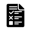 Checklist glyph vector icon